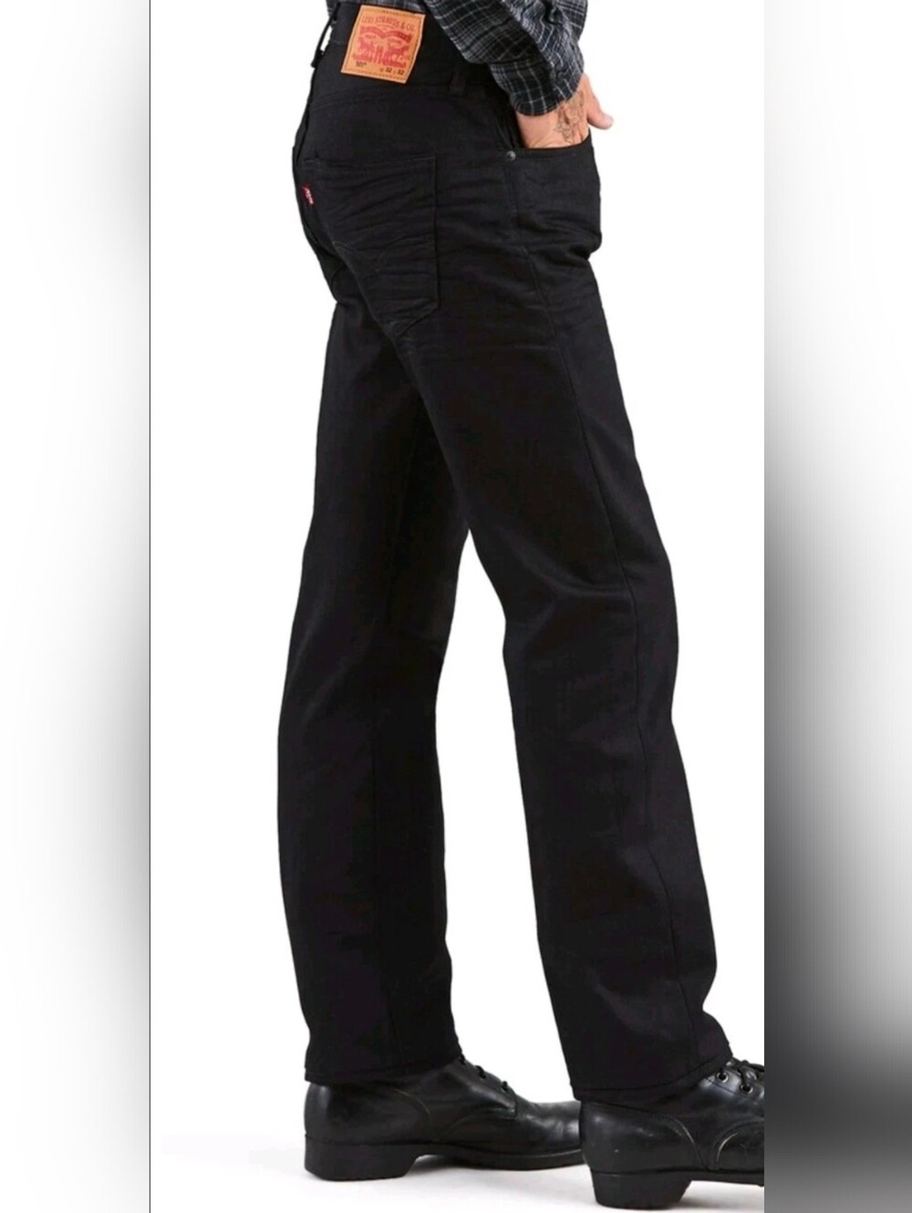 Levi's 501 Waxed Black Straight Leg Jeans NWOT  RARE!